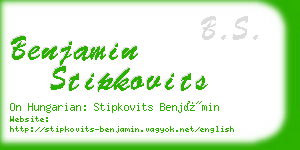 benjamin stipkovits business card